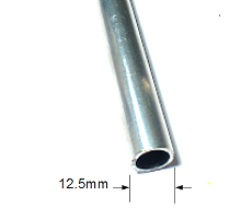 Aluminium Round Tubings Diameter 12.5mm Thickness 1.5mm